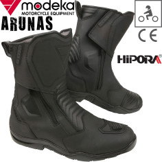 Modeka Motorradstiefel ARUNAS Leder wasserdicht Hipora doppelter Reißverschluss Mesh CE