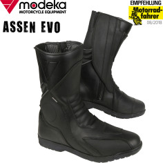 Modeka Motorradstiefel ASSEN EVO Leder Hipora wasserdicht reflektierend CE mit Verstärkungen