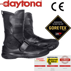 Daytona Gore-Tex Motorradstiefel BURDIT GTX Sommer Leder CE wasserdicht mit Anziehhilfe