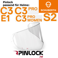 SCHUBERTH Pinlockscheibe für Visier der Helme C3 / C3 Pro / S2 / S2 Sport / E1