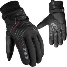LS2 CIVIS MAN Motorradhandschuhe CE wasserdicht Samtfutter elastisch Zugschlaufe Klett