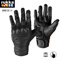 Rukka Motorradhandschuhe HERO 2.0 Leder leicht Sommer perforiert