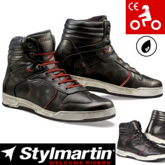 Stylmartin Motorradschuhe IRON Leder Sneaker wasserdicht mit CE und Knöchelprotektoren