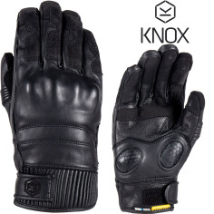 Knox Motorradhandschuhe HADLEIGH wasserdicht Leder kurze Stulpe 3-Jahreszeiten