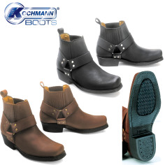 Kochmann Motorrad Chopperstiefel CITY BIKER Leder Western-Kurzstiefel