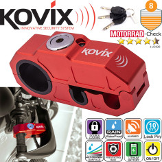 Kovix Alarm-Bremshebelschloss KHL GRIP LOCK 120dB Motorrad Diebstahlschutz Alarmanlage