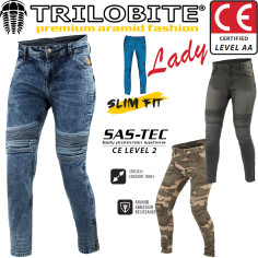 Trilobite Motorradjeans MICAS URBAN Damen Slim-Fit CE AA mit Aramid und SAS-TEC Knieprotektoren