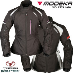 Modeka 2in1 Motorradjacke VIOLETTA LADY für Damen wasserdicht Humax-Membrane CE mit YF-Protektoren