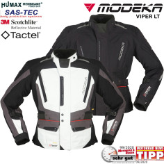 Modeka 2in1 Motorradjacke VIPER LT für Herren 2-Lagen-Laminat ultraleicht 3M mit SAS-TEC Protektoren