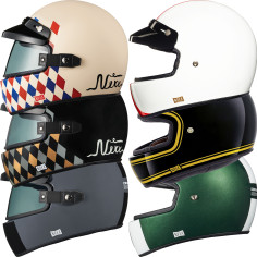 Nexx Retro-Integralhelm X.G100 mit Glasfaser-Helmschale inklusive Helmschirm und Visier