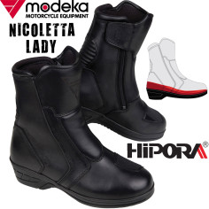 Modeka Damen Motorradstiefel NICOLETTA LADY wasserdicht CE mit erhöhtem Absatz perfekt für kurze Beine