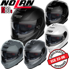 Nolan Integralhelm N80-8 Classic unifarben mit Ultra-Wide Visier Pinlock Sonnenblende ECE 22.06