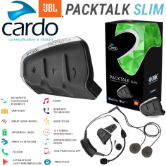 Cardo PACKTALK SLIM Motorrad Headset mit JBL-Sound und DMC-Interkom bis zu 15 Personen