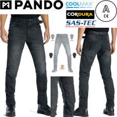 Pando Moto Motorradjeans ROBBY COR 01 für Herren CE A Cordura CoolMax mit SAS-TEC Protektoren