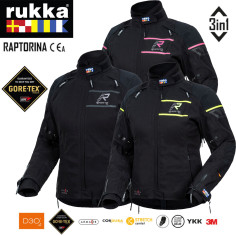 Rukka Gore-Tex Pro Motorradjacke RAPTORINA für Damen wasserdicht 3-Lagen-Laminat Armacor mit D3O Protektoren