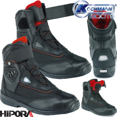 Kochmann Motorradstiefel RUNNER sportlich wasserdichter Schnürstiefel aus Rindleder mit Sicherheitsreflektoren