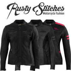 Rusty Stitches Motorradjacke JOYCE für Damen Leder CE AA mit herausnehmbarem Thermofutter