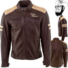 Rusty Stitches Lederjacke JARI Motorrad CE AA herausnehmbares Thermofutter mit Protektoren