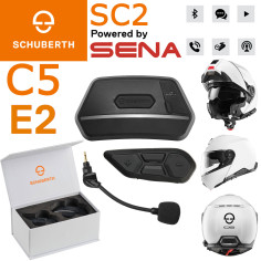 Schuberth Headset SC2 für Motorradhelm C5 und E2 mit Bluetooth 5 und Multi-Way-Intercom