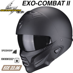 Scorpion Jethelm EXO-COMBAT 2 II mit Sonnenblende und ECE 22.06