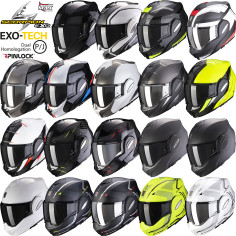 Scorpion Klapphelm EXO-TECH mit Dual P/J Homologation Sonnenblende und Max Vision Pinlock