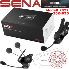 Sena Headset 30K HD Lautsprecher Doppelset 30K-03D Modell 2022 Bluetooth Motorrad Kommunikation