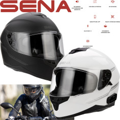 Sena Integralhelm OUTRIDE mit integriertem Bluetooth 5 Headset und Sonnenblende