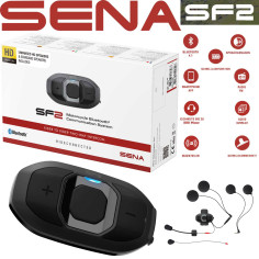 Sena Headset SF2 HD Motorrad Kommunikation Bluetooth 4.1 2-Wege Intercom mit HD-Lautsprecher