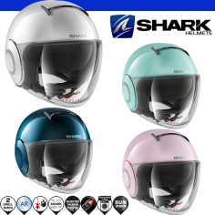 Shark Jethelm NANO CRYSTAL Swarovski mit integrierter Sonnenblende und langem Visier