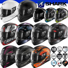 Shark Integralhelm SKWAL 2.2 mit Sonnenblende Max Vision Pinlock und LED