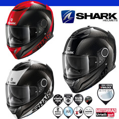 Shark Integralhelm SPARTAN CARBON 1.2 mit Sonnenblende und Max Vision Pinlock