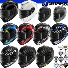 Shark SPARTAN GT Sport-Integralhelm mit Doppel-D Verschluss Max Vision Pinlock und Sonnenblende