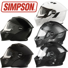 Simpson Klapphelm DARKSOME mit Sonnenblende und Max Vision Pinlock