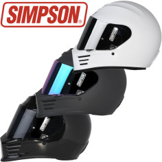 Simpson Integralhelm SPEED Street-Fight mit Doppel-D-Verschluss Venturi-Belüftung und gratis Visier