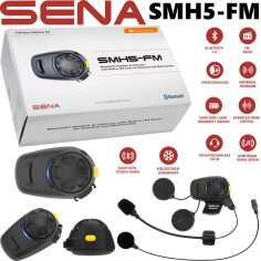Sena Headset SMH5-FM Bluetooth Motorrad Kommunikation mit Radio und Universal-Intercom bis 700m