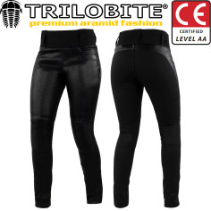 Trilobite Leder Leggings für Damen Aramid CE AA inklusive Knieprotektoren