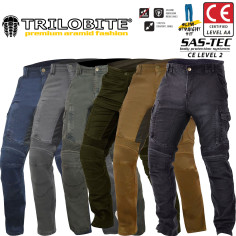 Trilobite Motorradjeans ACID SCRAMBLER Hose Slim Straight Fit CE AA Aramid mit SAS-TEC Protektoren