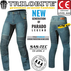 Trilobite Motorradjeans PARADO CIRCUIT für Herren CE AAA Aramid Hose Slim-Fit mit SAS-TEC Level 2 Protektoren