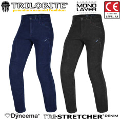 Trilobite Motorradjeans TACTICAL Denim Slim Fit Stretch Dyneema Monolayer CE AA mit Protektoren