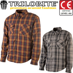 Trilobite Holzfäller-Motorradshirt TIMBER 2.0 Aramid Lumberjack CE AA mit Protektoren