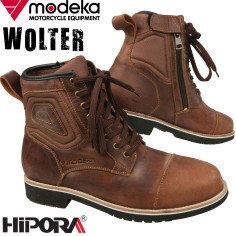 Modeka Urban-Motorradstiefel WOLTER Leder wasserdicht Hipora Reißverschluss mit CE