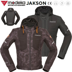 Modeka Softshell-Motorradjacke JAKSON mit Protektoren CE AA AirVent wasserdicht Humax Stretch