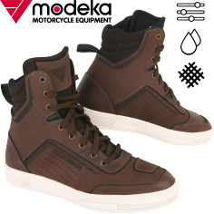 Modeka Motorrad Sneaker KONROD Leder wasserdicht mit Verstärkungen CE