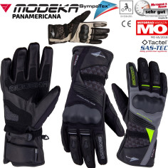 Modeka Herren Motorradhandschuhe PANAMERICANA Lederhandschuhe CE Sympatex Tactel SuperFabric mit SAS-TEC Protektoren