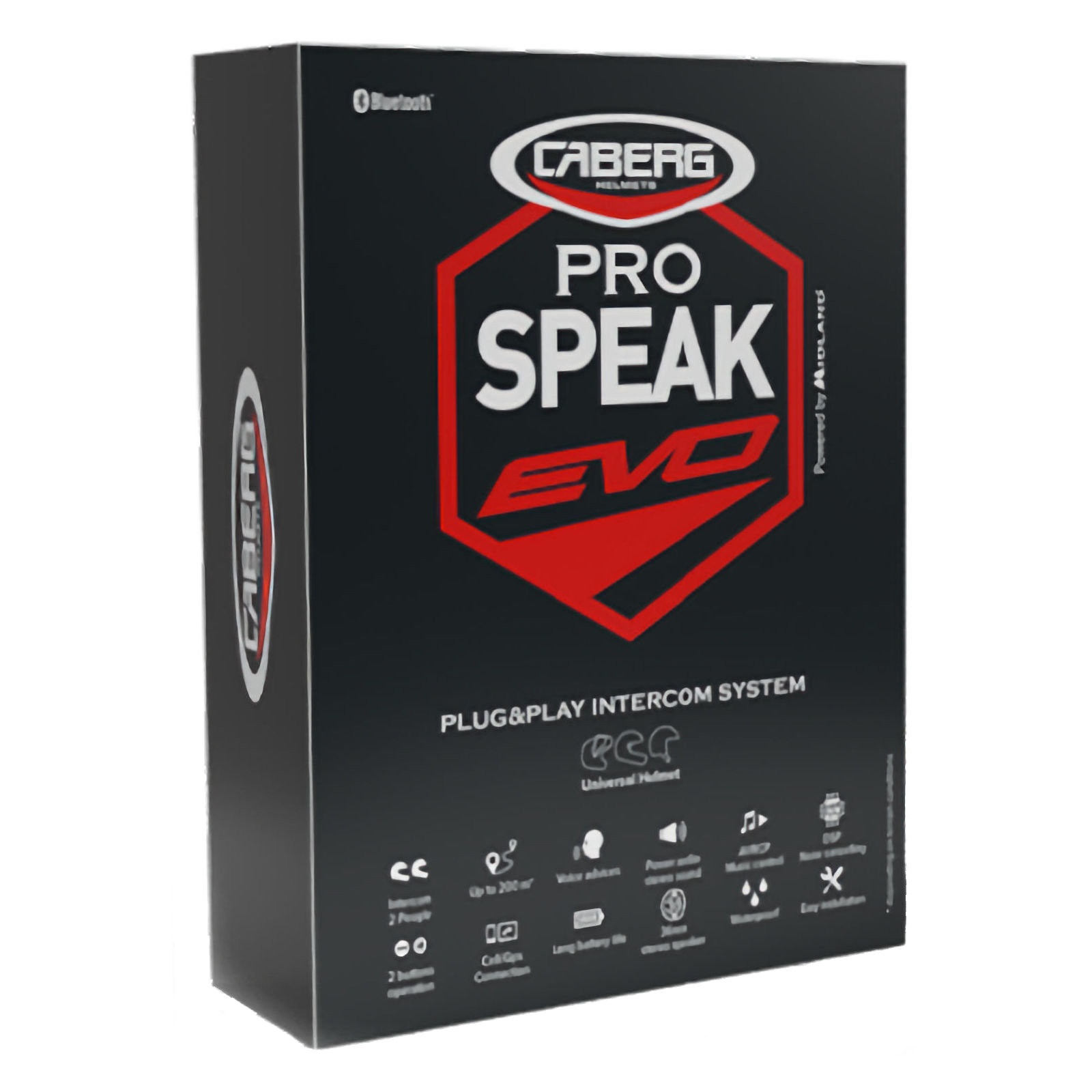 Caberg Headset PRO SPEAK EVO Einzelset Bluetooth 5.0 für Levo Duke Tourmax Avalon Drift Riviera V4 X