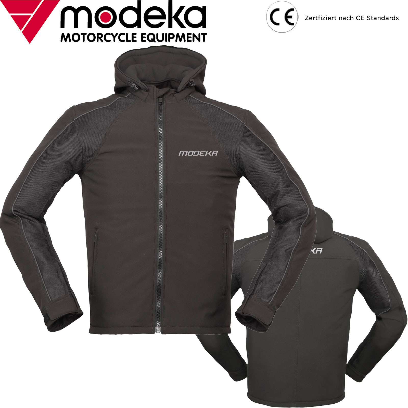 Modeka Motorradjacke CHUCK AIR Softshell CE mit Protektoren