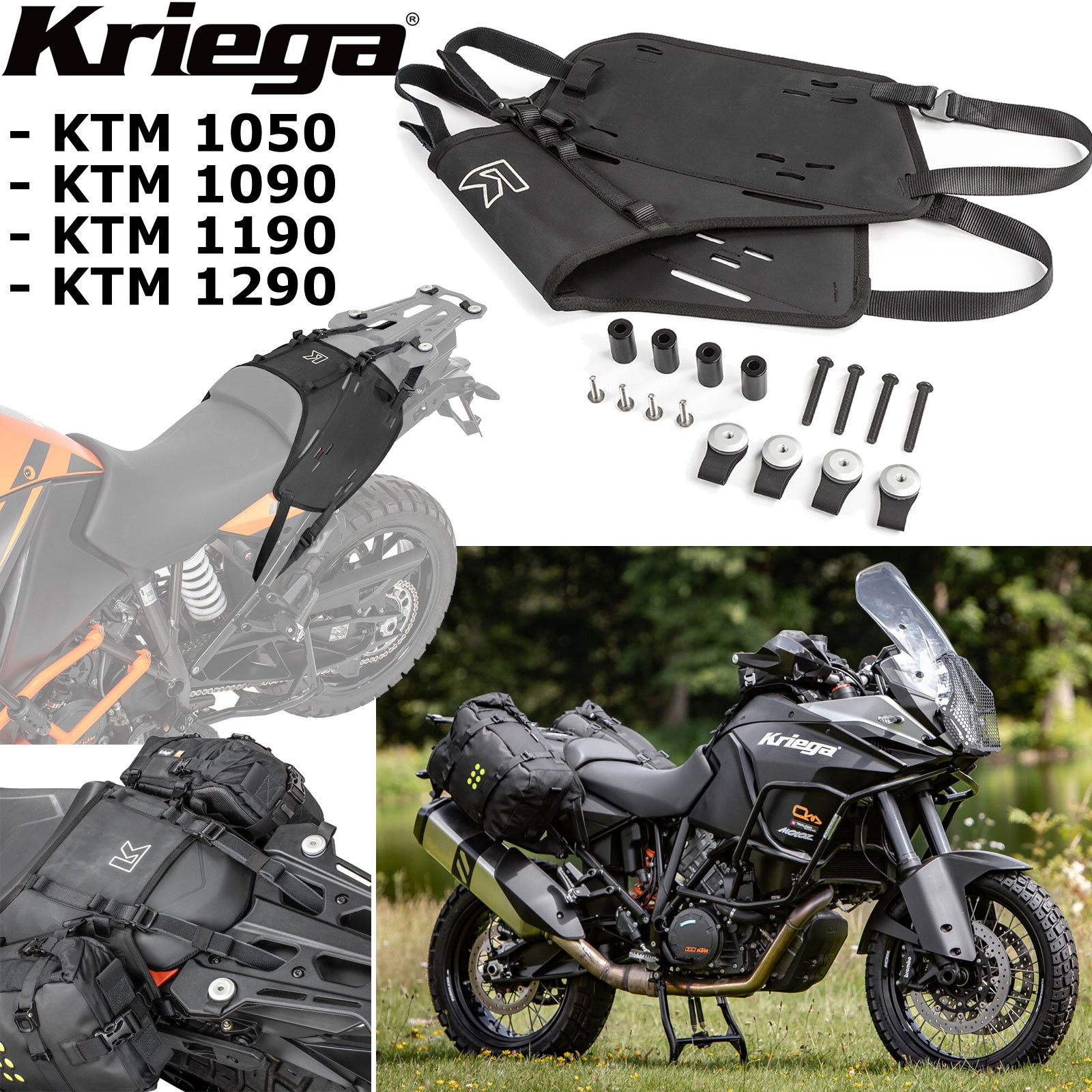 Kriega Montagesystem OS-Base für OS-Taschen an Motorrad KTM 1050 1090 1190 1290 Adventure