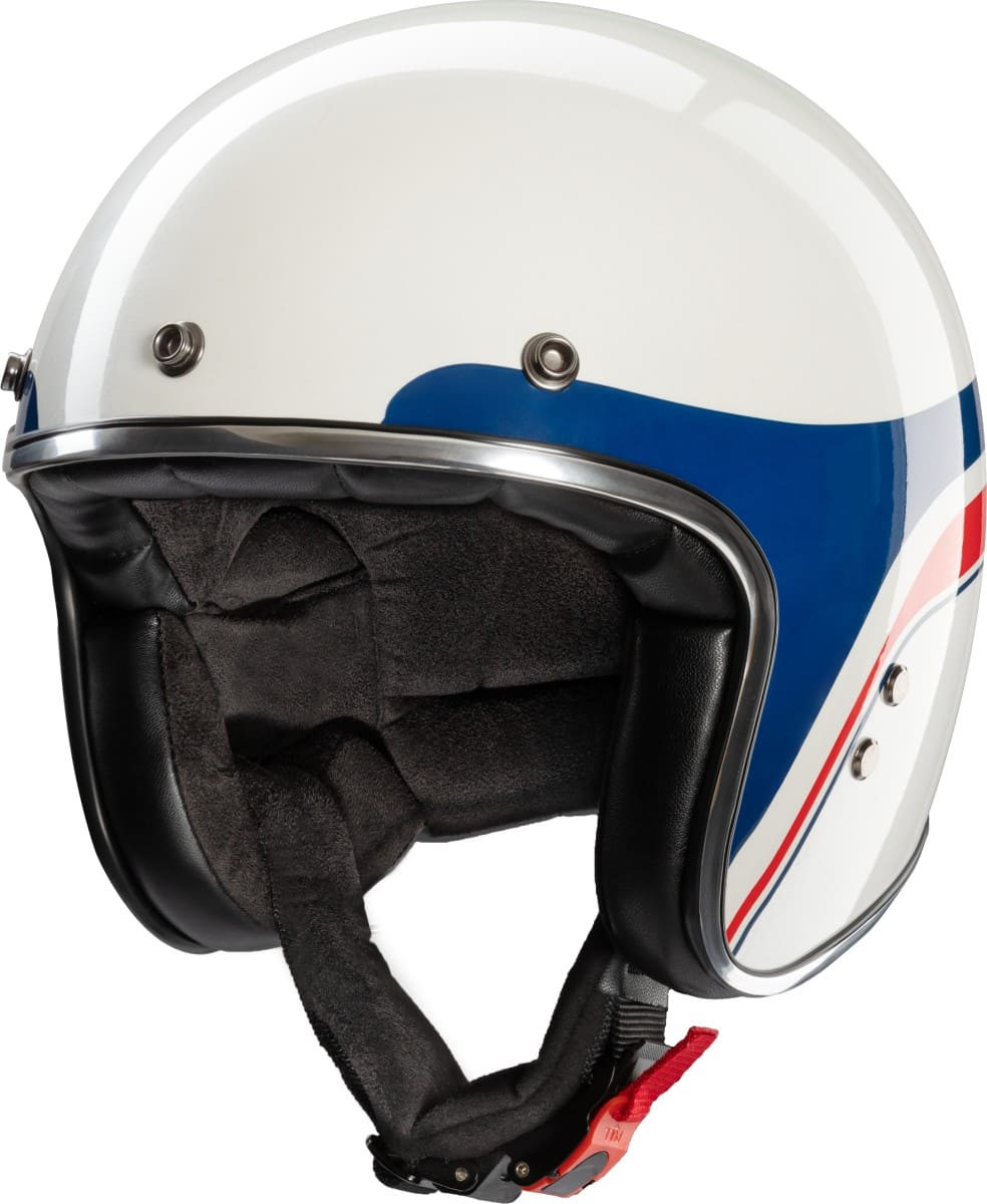 Silverstone weiß metallic blau rot