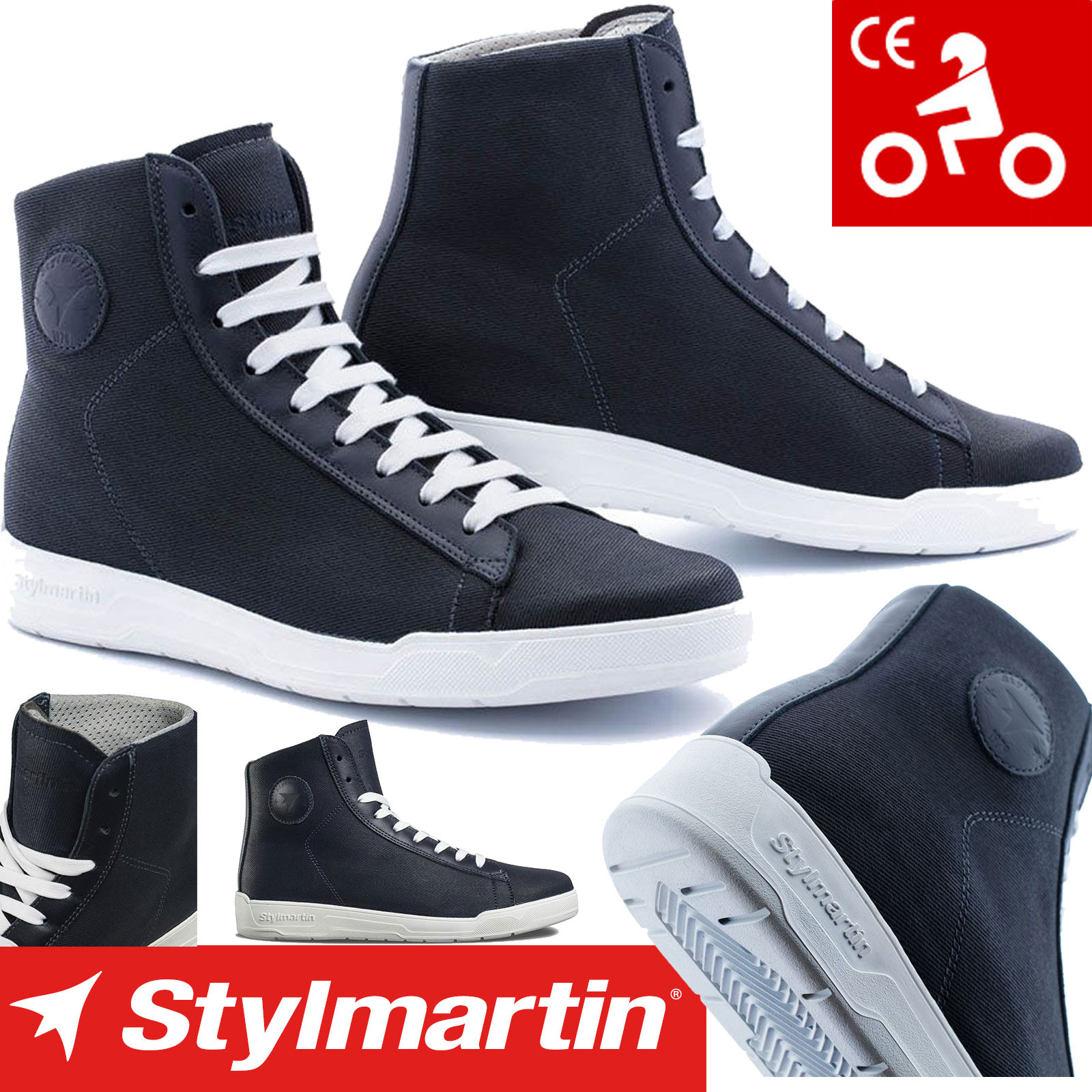 Stylmartin Motorradschuhe GRID Sneaker CE mit Air-Mesh-Futter