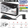 Shoei SRL 2 Motorrad-Headset für Helme GT-Air II 2 J-Cruise II 2 und Neotec II 2 Bluetooth Interkom Kommunikationssystem